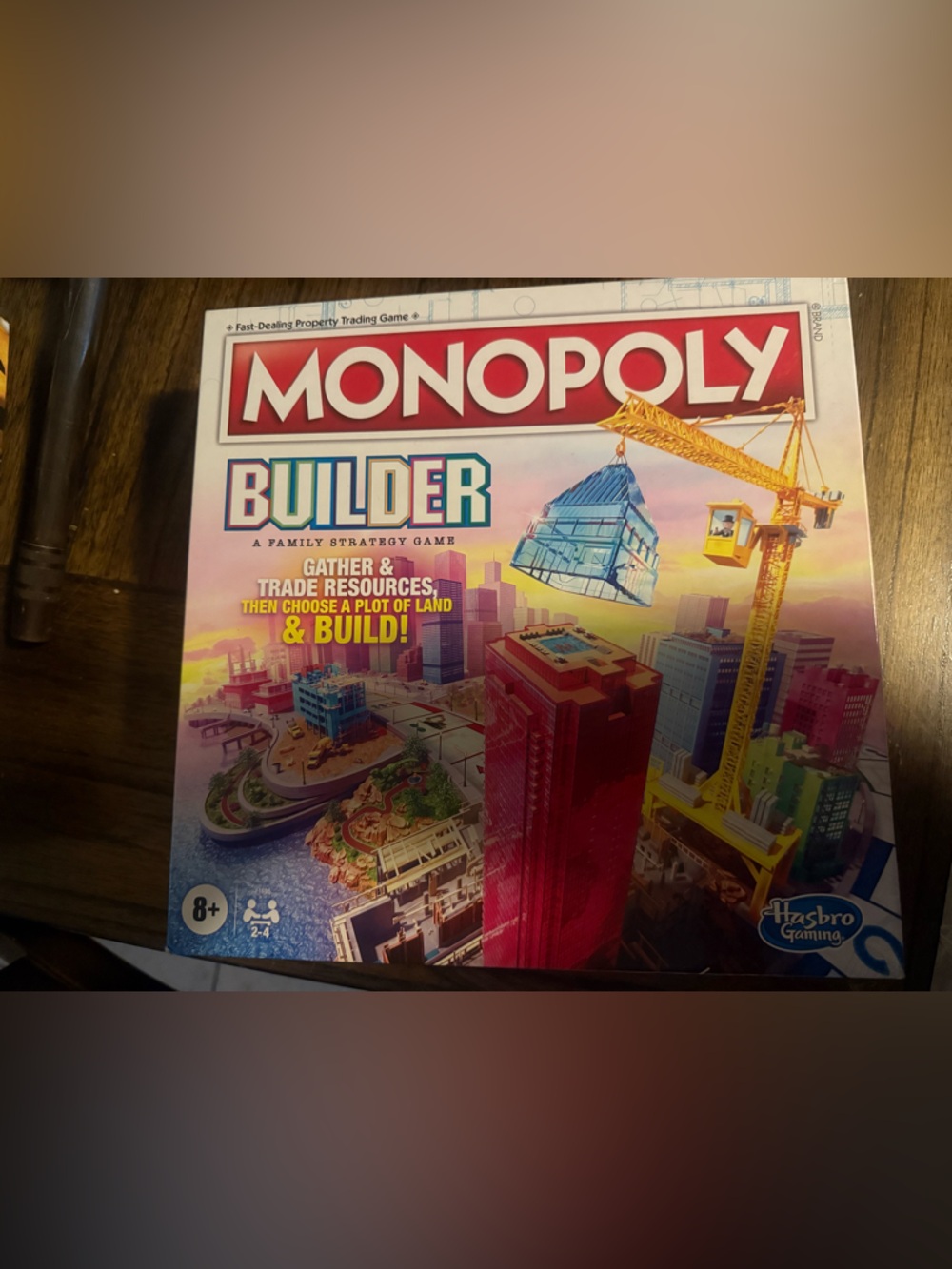 Hasbro Monopoly Builder Board Game - Red, Yellow, Blue, Pink